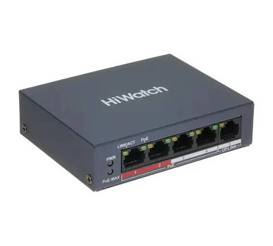 HiWatch DS-S504GP PoE Коммутатор